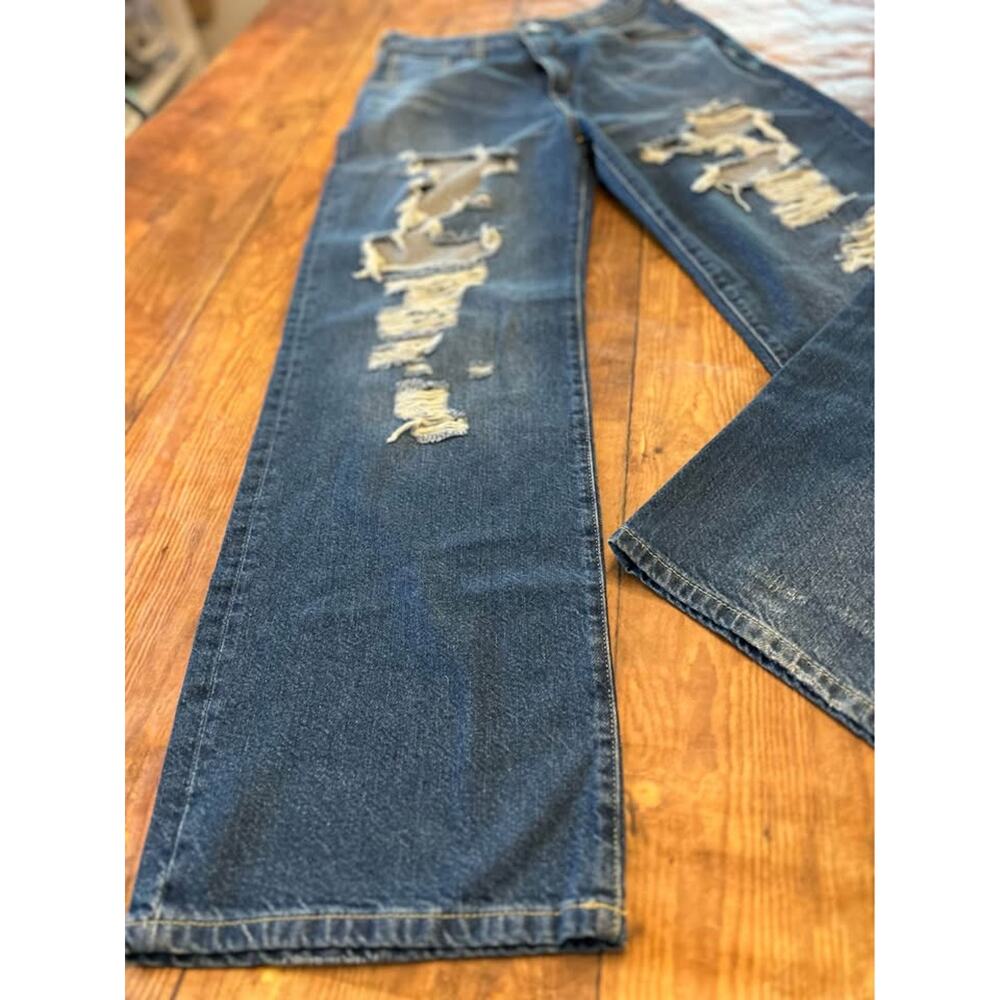 Pilcro (Anthropologie) distressed wide leg jeans - Picture 3 of 8
